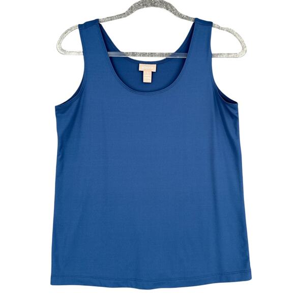 Chico's Blue Sleeveless Round Neck Stretch Soft Casual Tank Size Medium 8 (1) - Picture 1 of 6